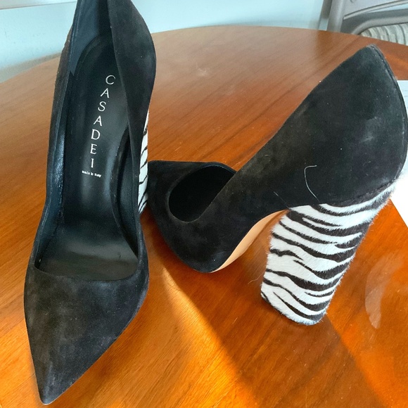 Casadei Zebra Heel Pumps - Picture 1 of 6
